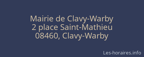 Mairie de Clavy-Warby