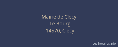 Mairie de Cl&eacute;cy