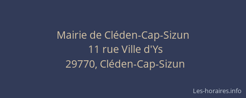 Mairie de Cl&eacute;den-Cap-Sizun