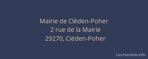 Mairie de Cléden-Poher