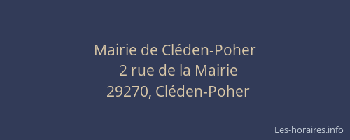 Mairie de Cl&eacute;den-Poher