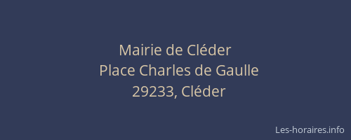 Mairie de Cléder