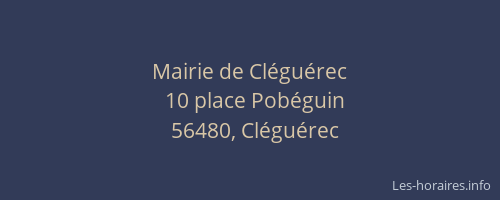 Mairie de Cl&eacute;gu&eacute;rec