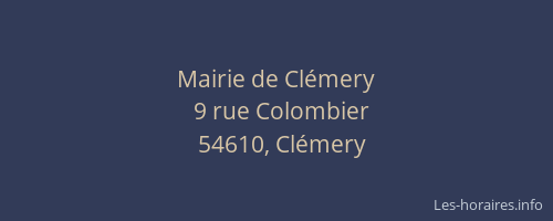Mairie de Clémery