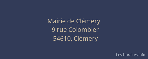 Mairie de Cl&eacute;mery