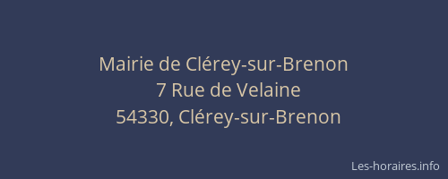 Mairie de Cl&eacute;rey-sur-Brenon