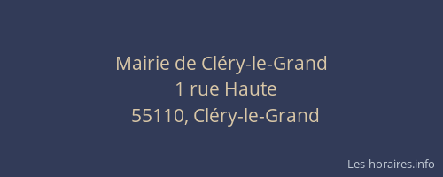 Mairie de Cléry-le-Grand