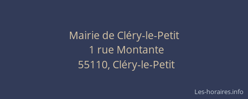 Mairie de Cléry-le-Petit