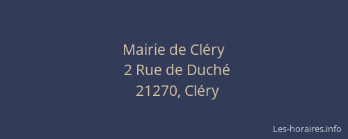 Mairie de Cléry