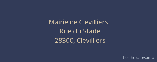 Mairie de Cl&eacute;villiers