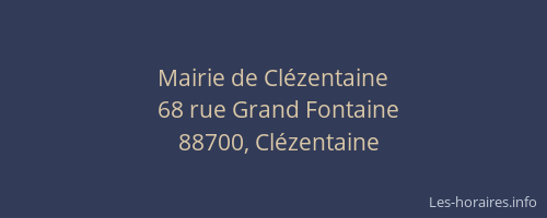 Mairie de Cl&eacute;zentaine
