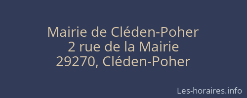 Mairie de Cléden-Poher