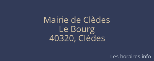 Mairie de Clèdes