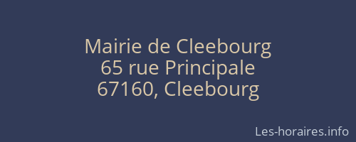 Mairie de Cleebourg