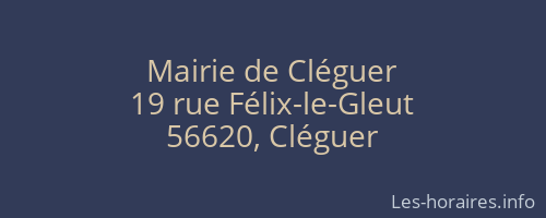 Mairie de Cléguer