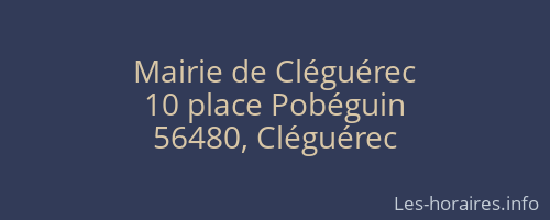 Mairie de Cléguérec