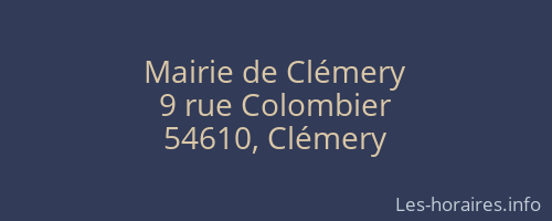 Mairie de Clémery