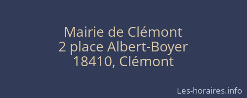 Mairie de Clémont