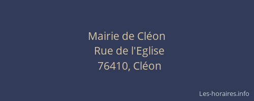 Mairie de Cléon
