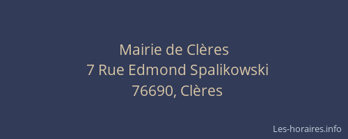Mairie de Clères