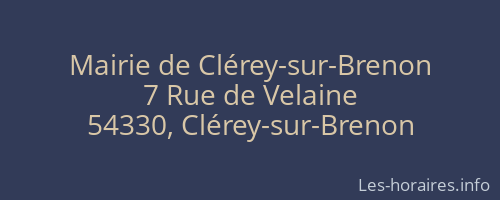 Mairie de Clérey-sur-Brenon
