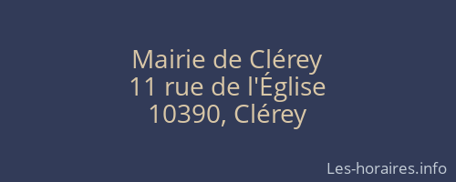 Mairie de Clérey