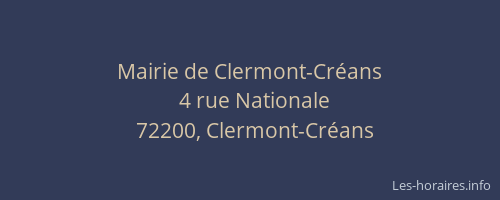 Mairie de Clermont-Cr&eacute;ans