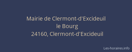 Mairie de Clermont-d'Excideuil