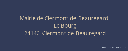 Mairie de Clermont-de-Beauregard
