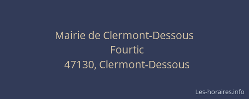 Mairie de Clermont-Dessous