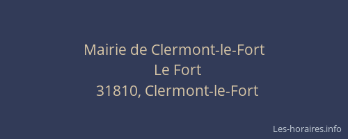 Mairie de Clermont-le-Fort
