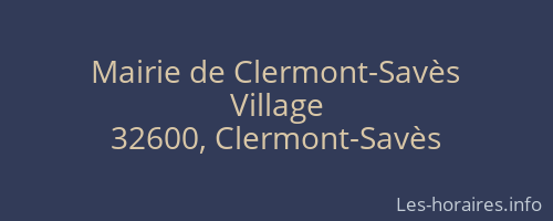 Mairie de Clermont-Savès