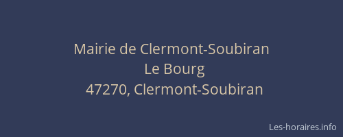 Mairie de Clermont-Soubiran