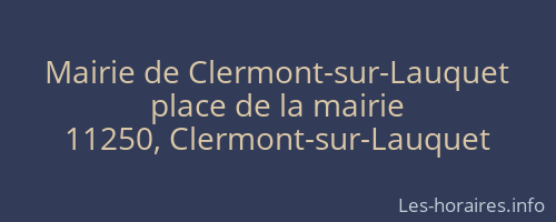 Mairie de Clermont-sur-Lauquet