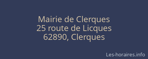 Mairie de Clerques