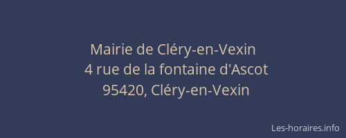 Mairie de Cléry-en-Vexin
