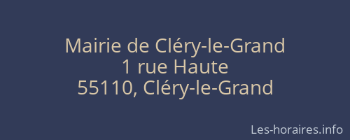 Mairie de Cléry-le-Grand