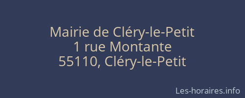 Mairie de Cléry-le-Petit