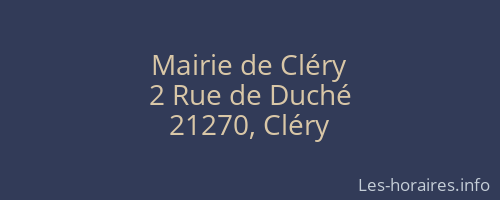 Mairie de Cléry