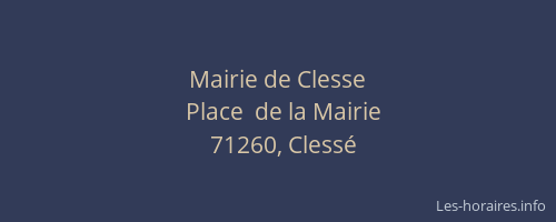 Mairie de Clesse