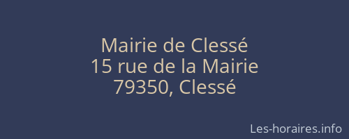 Mairie de Clessé