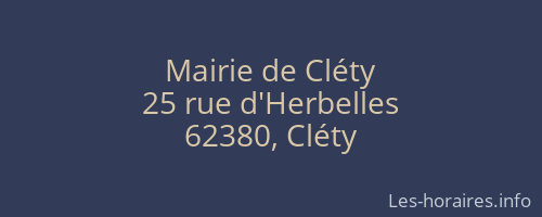 Mairie de Cléty