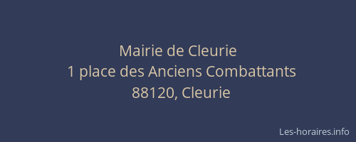 Mairie de Cleurie