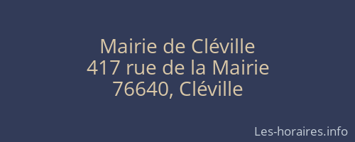 Mairie de Cléville