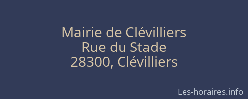 Mairie de Clévilliers