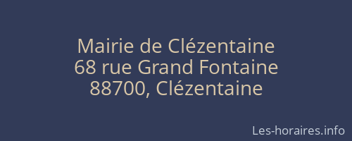 Mairie de Clézentaine