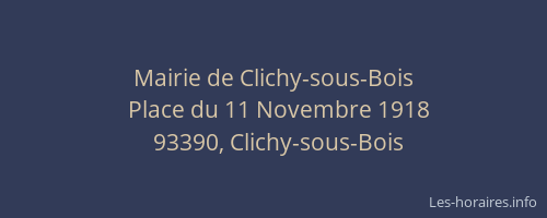 Mairie de Clichy-sous-Bois