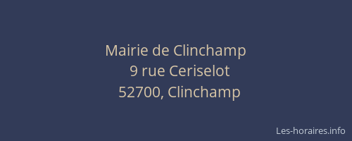 Mairie de Clinchamp