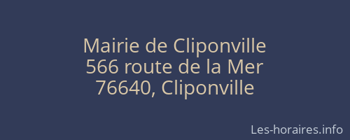 Mairie de Cliponville