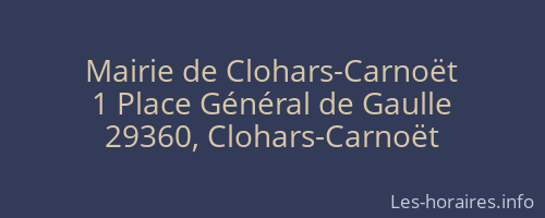 Mairie de Clohars-Carnoët